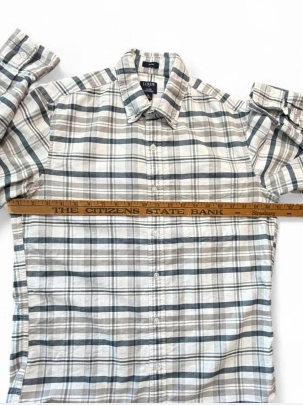 J.Crew Plaid Button Down Shirt Men’s MSlim Fit Cotton Office Preppy Business